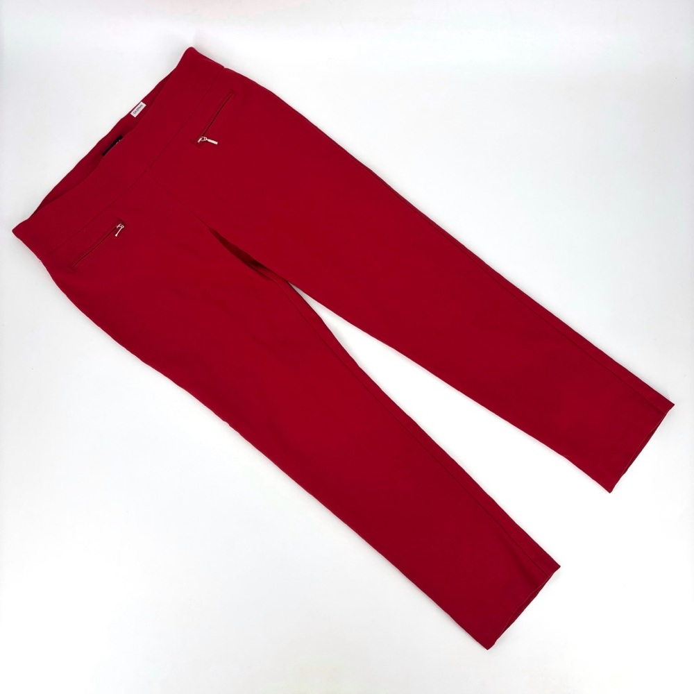 SOHO Apparel Red Cropped Pull-On Skinny Pants, Medium